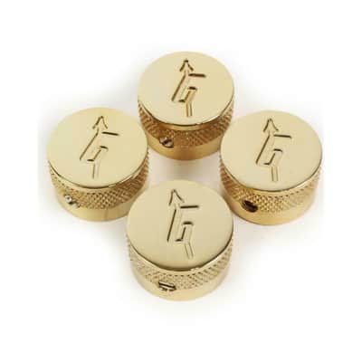 Genuine Gretsch G-Logo Guitar Knobs for US 1/4" Solid Shaft Pots GOLD (Set of 4) image 1