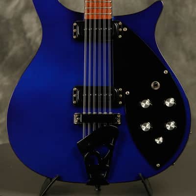 1986 Rickenbacker 620/12 string Midnight Blue BT Black binding + hardware image 1