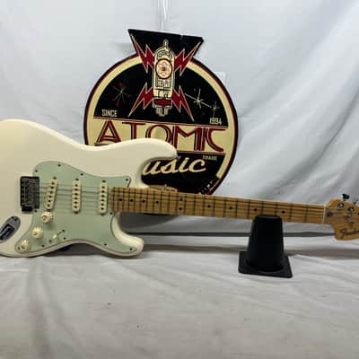 Squier Deluxe Roadhouse Strat Stratocaster Electric Guitar MIM - Made in Mexico - Olympic White image 1