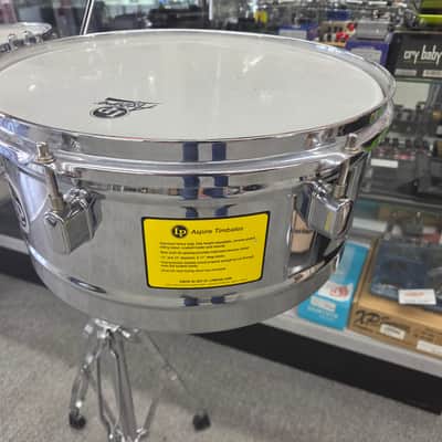 Latin Percussion LPA256 Aspire Series 13/14" Timbale Set with Stand and Cowbell - Steel/Chrome image 4