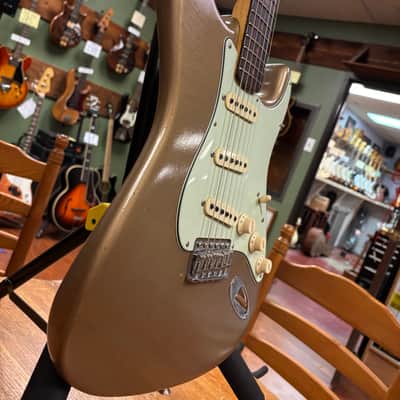 2017 Fender Custom Shop NAMM LTD Vintage Custom '59 Stratocaster Reissue Relic Faded/Aged Shoreline Gold image 7