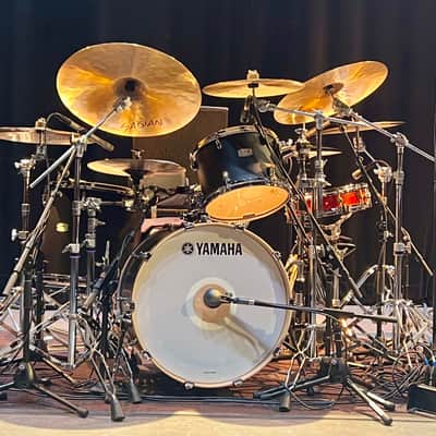 David Garibaldi’s Tower of Power, Yamaha Tour Custom 5-Piece Tour Drum Set Complete with Rack, Hardware and Cases. Authenticated! 2020 - Licorice Satin image 4