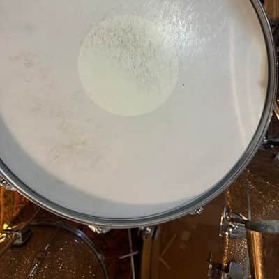 Ludwig No. 400 Supraphonic 5x14" 10-Lug Aluminum Snare Drum with Pointed Blue/Olive Badge 1969 - 1979 Chrome-Plated image 6