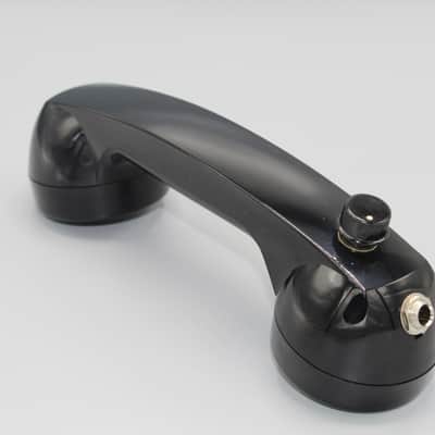 Circuit Bent NEW Black Telephone Microphone w/ Filter Control-Lo Fi Effects - Int. Pop Reduction Filter & Mic Stand Clip Phone Mic by Statikstramentz image 1