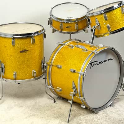 Trixon 20/13/16/5x14" 60's "Luxus" Outfit Drum Set - Gold Sparkle image 4