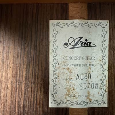 Aria AC-80 Concert Guitar Made in Spain 1980’s image 7