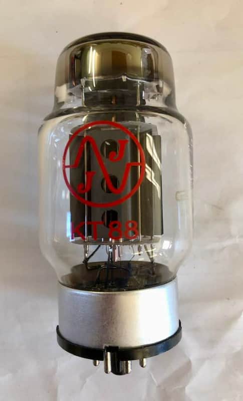 JJ   KT88 Power Tube Apex Matched set of six 2010s - Blue Glass / Grey Base image 1
