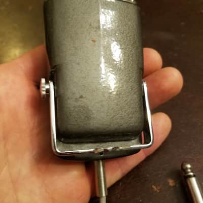 Webcor Weird Japan Harp Mic Desk? 1960s Chrome and Grey Hammered Paint image 6