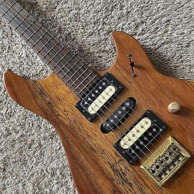 Sakura HSH Electric Guitar, BurlWood Top Body, Mahogany Body, Maple Neck, Rosewood Fingerboard, 22 Frets Rosewood Fingerboard image 3