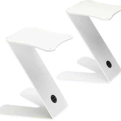 K&M 26773 Monitor Stand Tabletop Monitor Stand Set - White image 2