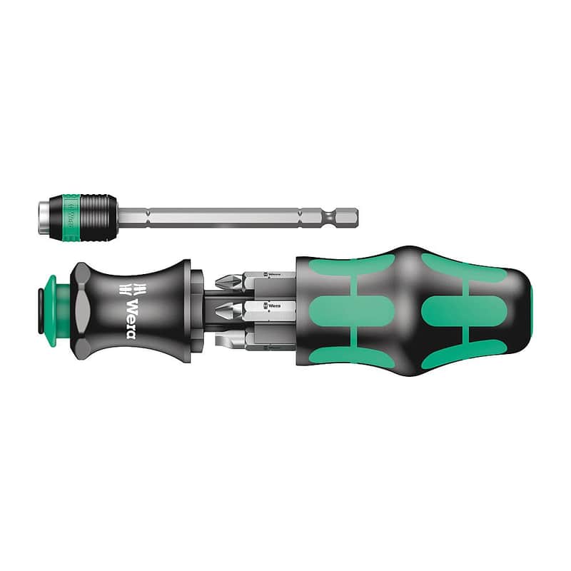 Wera Kraftform Kompakt 20 Screwdriver 6 Bit Phillips, Pozidriv and Slotted Set image 1