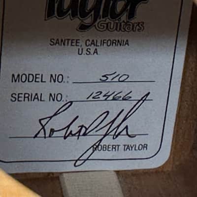 Beautiful Vintage Taylor 510 With Taylor Hardshell Case image 3
