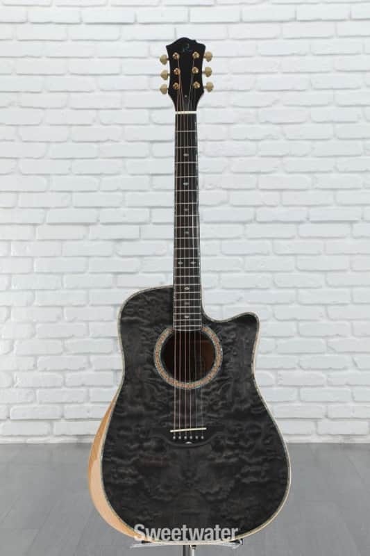 B.C. Rich Prophecy Series Acoustic Cutaway Acoustic-electric Guitar - Smoke Black Quilt (BCRACSmBkd3) image 1