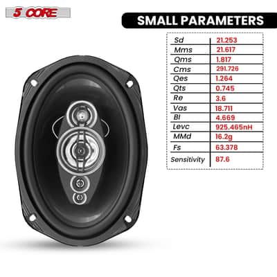 5Core 6x9 Car Speaker Pair 800W 4Ohm 2 Way Coaxial Speaker Audio w Super Tweeter Fit for Vehicle image 5