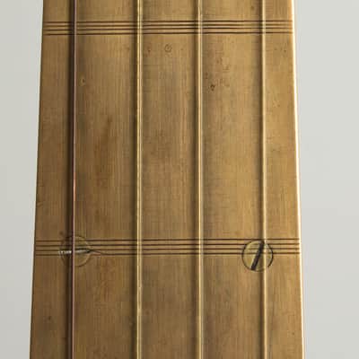Minstrel Banjo (maker unknown), c. 1870, original black coffin case. image 19
