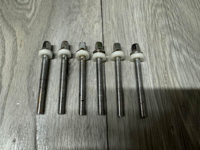 Ludwig Drum Tension Rods 60mm Screws Tom Spares x6 #OW37 image 1