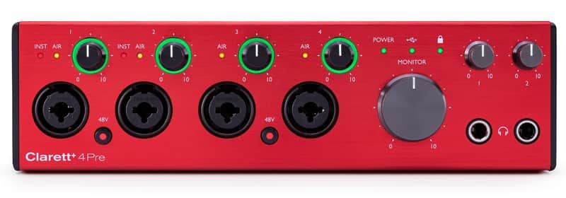 Focusrite Clarett+ 4Pre USB-C Audio Recording Interface, 4 Mic Preamps/JFET/ADAT image 1