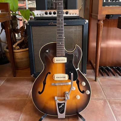 1957 Guild T-100D Slim Jim Thinbody Archtop Starfire electric guitar and HSC image 2