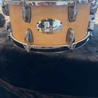 Yamaha MSD1365SJ Steve Jordan Signature 13x6.5" Maple Snare Drum 2000s - Natural image 1