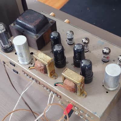Vintage 60s Merrell 30w Stereophonic Integrated Tube Amp & Cage Recapped SA-30 image 8