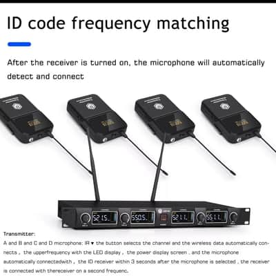 Tiwastage wireless lavalier microphone system Uhf with 4 bodypacks image 3