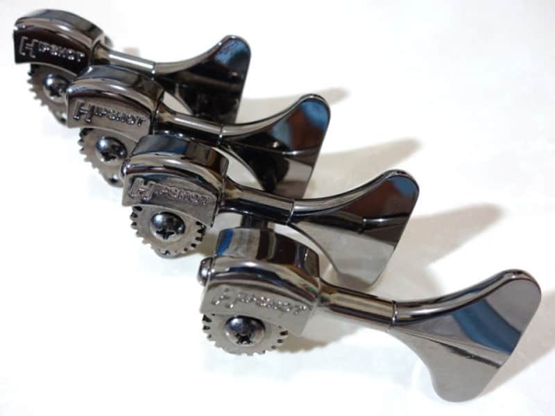 HIPSHOT HB6Y 3/8 bass tuning machine set satin chrome image 1