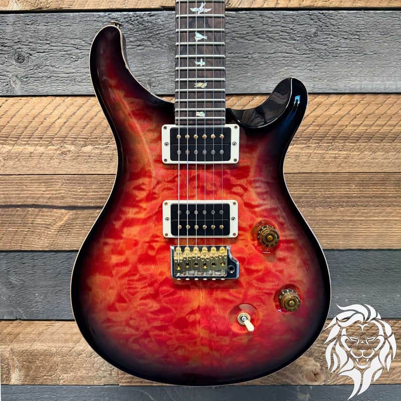 PRS Wood Library Custom 24 Quilt Top Blood Orange Smoke Burst 0356343
