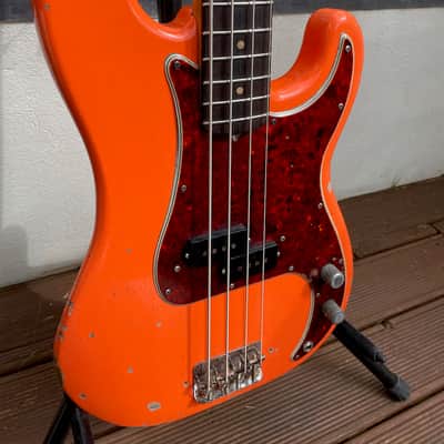 1964 Fender Precision Bass in Fiesta Red. image 6