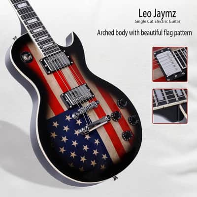 Full Size Single Cut Electric Guitar -Mahogany body，Mahogany neck on C+U shape,price include the import duty for US buyer image 3
