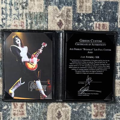 2012 Gibson Custom Shop Ace Frehley Budokan 1974 Les Paul Custom Aged Cherry Sunburst Signature Electric Guitar W/ Original Hardshell Case & Paperwork! image 13