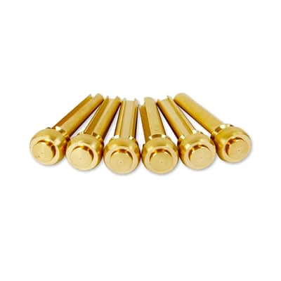 Guitar Bridge Pins 6pcs Solid Brass End-pins for Acoustic Guitar Pegs Replacement for Resonating more brightness and attack. image 9