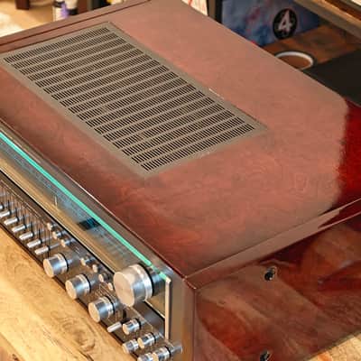 Kenwood KR-11000GX Receiver Pro Serviced 120 WPC Custom Rosewood Burl Case, LEDs image 3