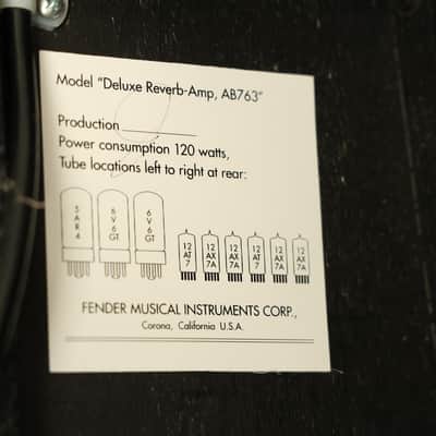 2003 Fender Deluxe Reverb 65 Reissue Black image 25