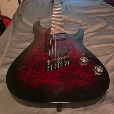 Schecter Omen Elite-7 Multiscale 2022 - Present - Black Cherry Burst image 7