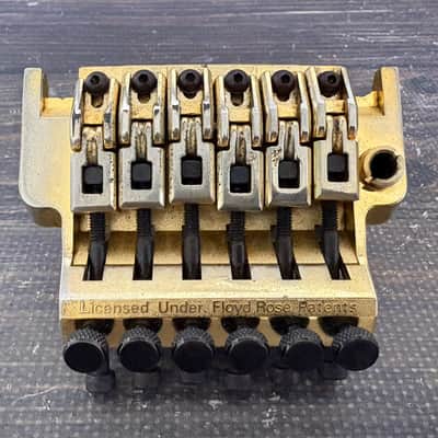 80s Ibanez Edge Floyd Rose Tremolo Bridge Gold image 2