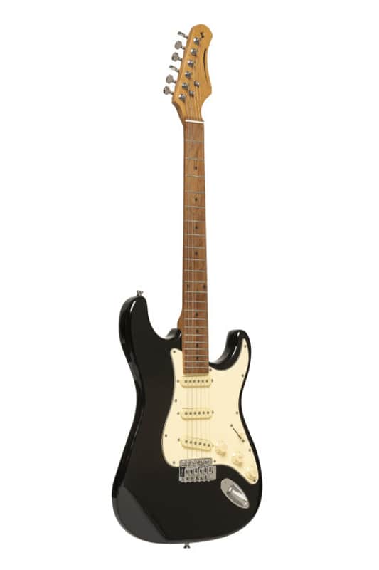 STAGG Electric Guitar Series 55 With Solid Paulownia Body Black image 1