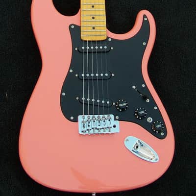 Beautiful Tahitian Coral Strat Classic+ Working Bridge Tone+7 Sound Switching + Treble Bleed + Matched Set of SRV Pickups +All Maple Neck +Very Low Action with Leveled, Crowned and Polished Frets+ Full Setup+'59 Roundback Neck Profile image 3
