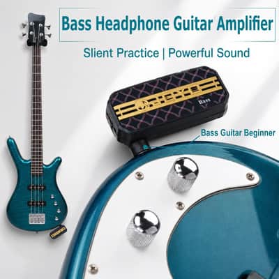 Bass Headphone Amp Mini Guitar Bassist Practice Amplifier with Aux in Portable (JA-03) image 3