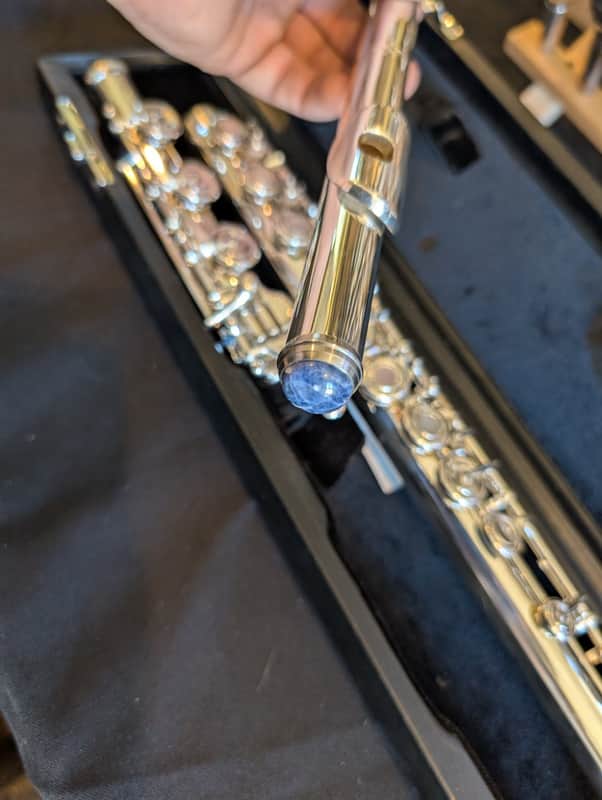 Mio M8 Sterling Silver B Foot Open Hole Professional Flute image 1