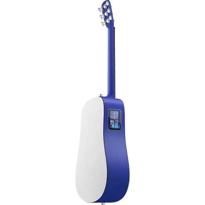 Lava Music L9200005 ME Play 36” Acoustic / Electric Guitar With Gig Bag, Deep Blue / Frost White image 9