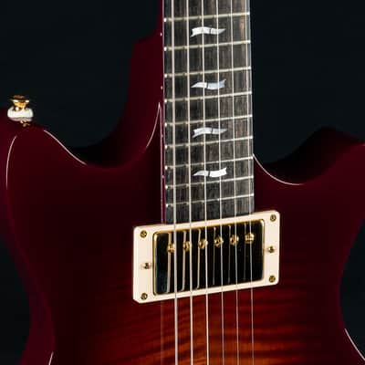 Huss & Dalton Meridian DC Custom Lipstick Red Flamed Maple and Mahogany Double Cutaway NEW image 9