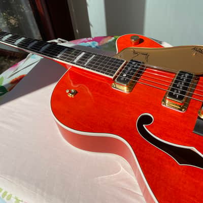 Gretsch G6120DE Duane Eddy model 1997 desert sunrise (rouge orangé) image 4