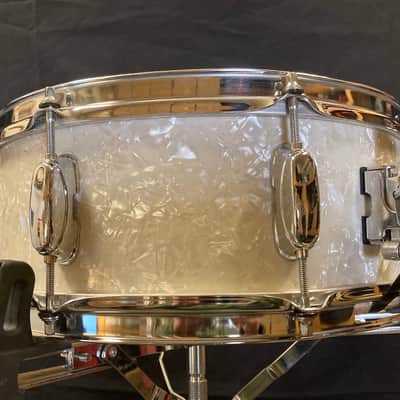 Tama - 5x14" Rockstar Series Mahogany, 8-Lug Snare Drum 1992–1997 - White Marine Pearl image 7