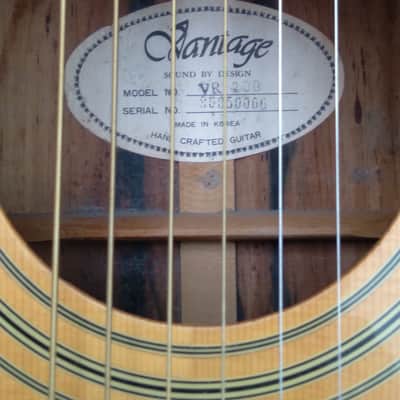 Vantage VR 200 12 fret parlor guitar 1980s Natural image 3