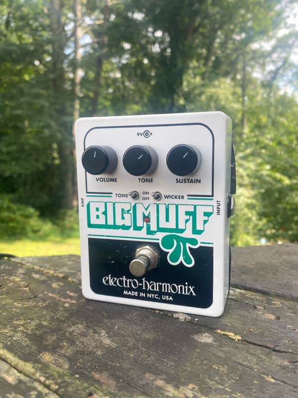 Electro-Harmonix Big Muff Pi with Tone Wicker Distortion / Sustainer 2008 - Present - White / Black / Green image 1
