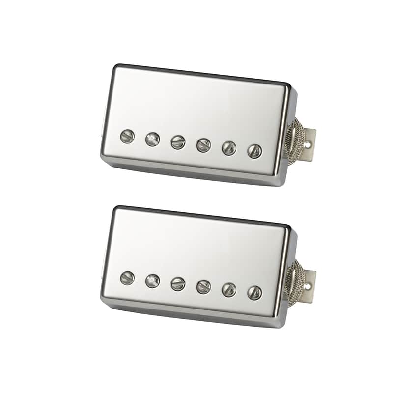 Gibson Greenybucker Set (Double black, Nickel cover, Unpotted, Rhythm pickup reverse polarity, T: 8.7k, R: 8.3k, Alnico 2) image 1