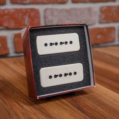 Bare Knuckle Super Massive 90 P90 Set Aged Bone White Covers /Black Bolts Alnico 5 Magnets image 1