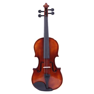 Gifts- 4/4 Classic Solid Wood Violin Case Bow Violin with Strings Rosin Shoulder Rest Electronic Tuner XH image 1