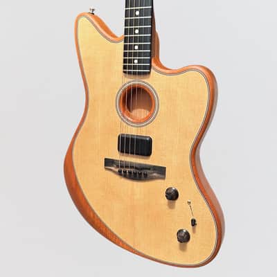 Fender American Acoustasonic Jazzmaster Acoustic-Electric Guitar - Natural image 3