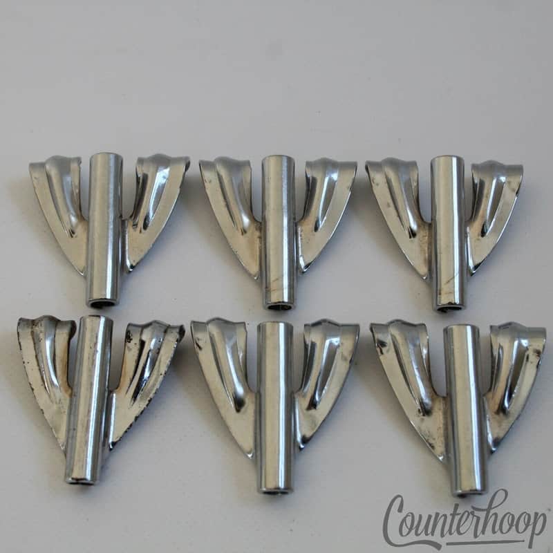 *Ludwig 6x Bass Drum Tension Rod Claws Chrome Vintage 60s Super Classic USA Set* image 1